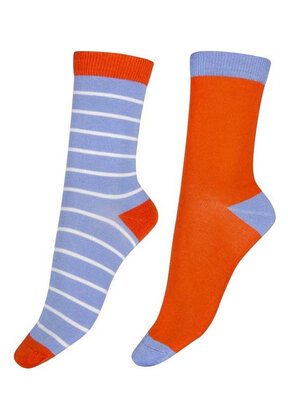 Cornflower Stripe Bamboo sokken – 2 paar