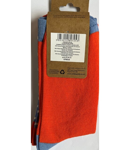 Pretty Polly Cornflower Bamboe dames sokken 2 paar