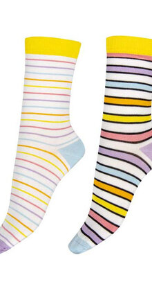 Stripe Bamboo Socks (2 paar)