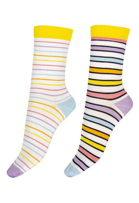 Pastel Stripe Bamboo sokken – 2 paar