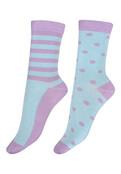 Pretty Polly  Stripe & Spot  Bamboe damessokken 2 paar