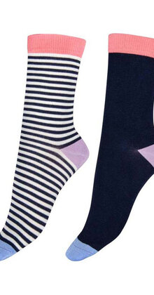 Stripe Bamboo Socks (2 paar)