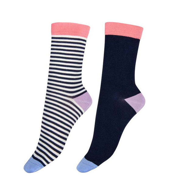 Pretty Polly Pastel Stripe Bamboe damessokken 2 paar Pretty Polly Pastel Stripe Bamboe damessokken 2 paar