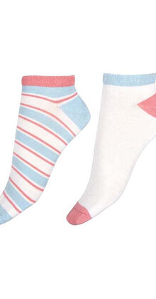 Wide Stripe Bamboo sneakersokken – 2 paar