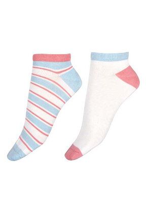 Wide Stripe Bamboo sneakersokken – 2 paar