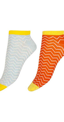 Zigzag Bamboo Liners sneakersokken – 2 paar
