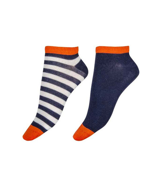 Pretty Polly Stripe  Bamboe dames  sneakersokken 2 paar