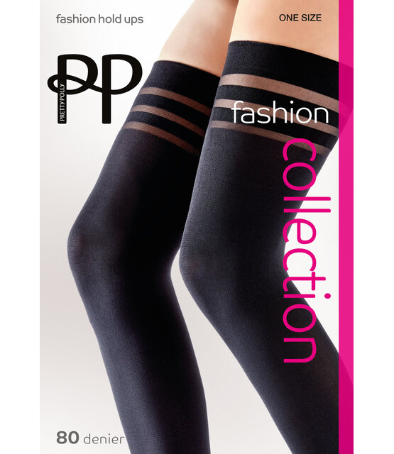 Pretty Polly 80D. Banded Top Opaque  Hold Ups