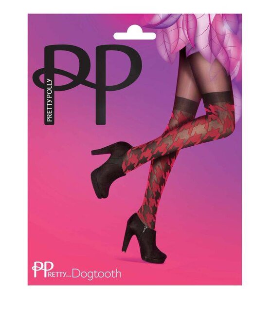 Pretty Polly Dogtooth Secret Panty met Overkneelook