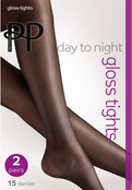 Day to Night Gloss Panty's 2 paar verpakking Day to Night Gloss Panty's 2 paar verpakking