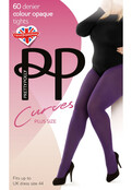 60D. Opaque Plush panty uit de "Curves" serie van Pretty Polly