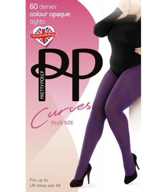 60D. Opaque Plush panty uit de "Curves" serie van Pretty Polly