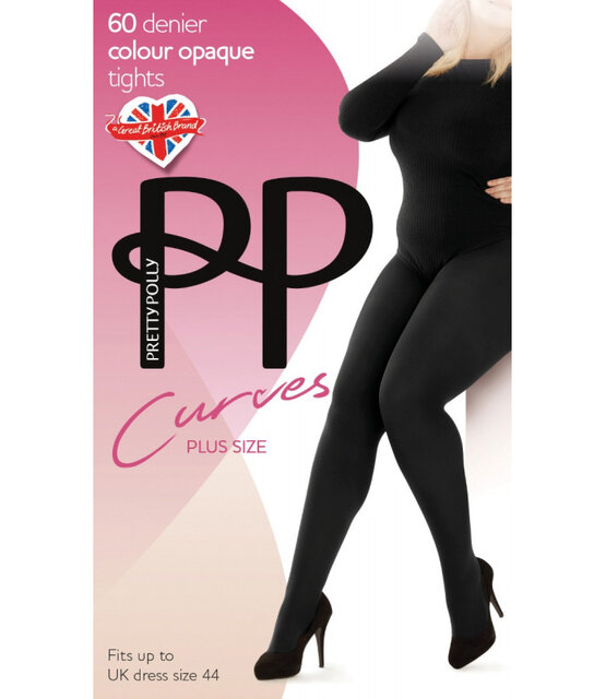 60D. Opaque Plush panty uit de "Curves" serie van Pretty Polly