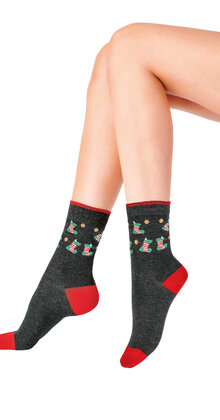 Christmas dameskerstsokjes met kerstmotief