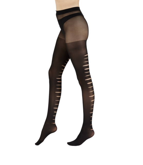 Pretty  Polly - fashion  panty met open gesneden effect in zwart Pretty  Polly - fashion  panty met open gesneden effect in zwart