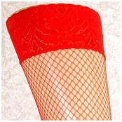 Clio Fishnet stay ups met kanten boord