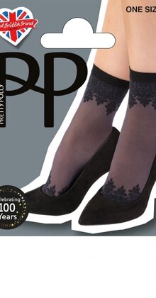 Patterned Top and Toe 15 Den. enkelsokjes