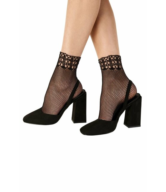 Geo Top Net Anklets (damessokje) 1 Size Black Geo Top Net Anklets (damessokje) 1 Size Black