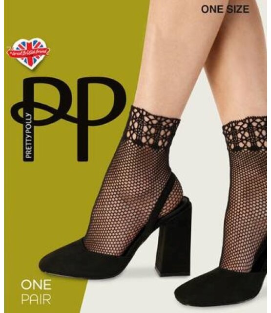 Geo Top Net Anklets (damessokje) 1 Size Black Geo Top Net Anklets (damessokje) 1 Size Black
