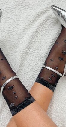 Sparkly Star Mesh Anklet