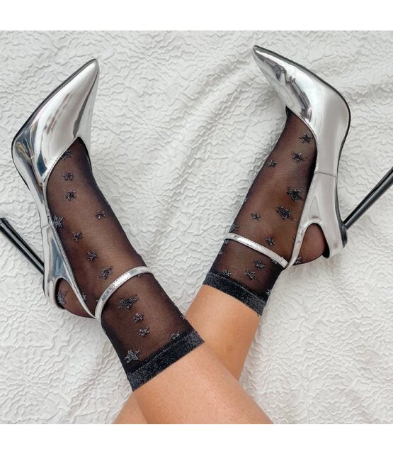 Sparkly Star Mesh damessokjes