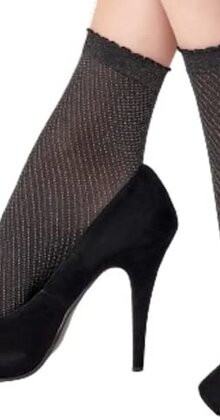 Diagonal Sparkly enkelsokjes met glitter
