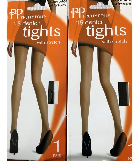 15  denier lycra panty's 2 paar in de maat XL