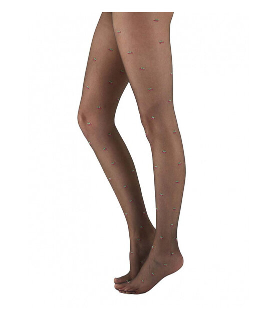 Cherry Pattern Panty  Black Mix in One Size