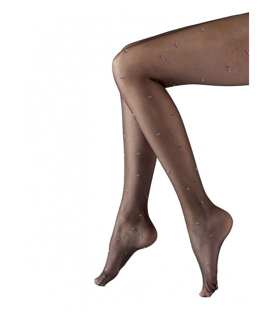 Cherry Pattern Panty  Black Mix in One Size