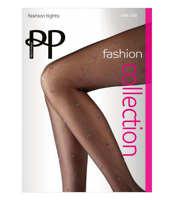 Cherry Pattern Panty  Black Mix in One Size