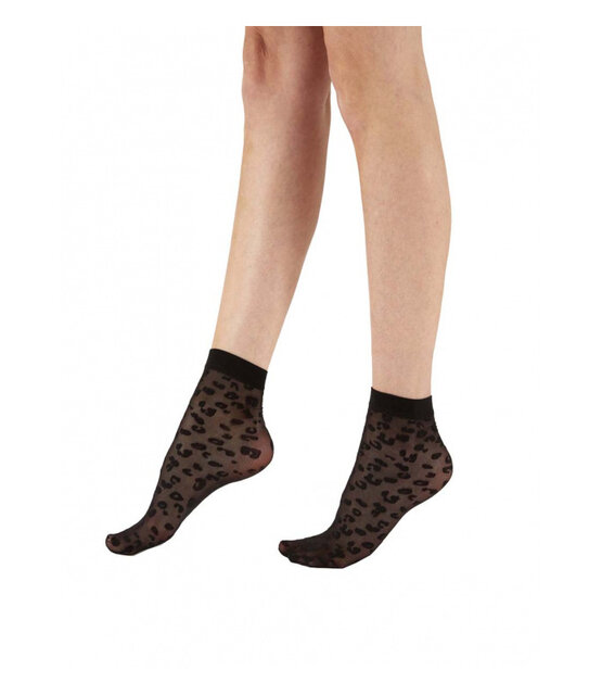 Animal Pattern Damessokje in zwart Animal Pattern Damessokje in zwart