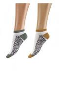 Abstract Leaf Pattern Bamboo sneaker damessokken 2PP Abstract Leaf Pattern Bamboo sneaker damessokken 2PP