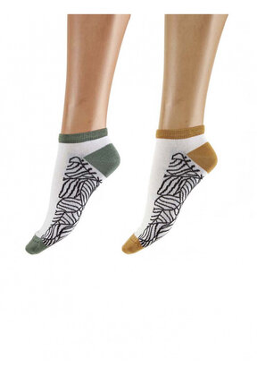 Abstract Leaf bamboe sneakersokken – 2 paar