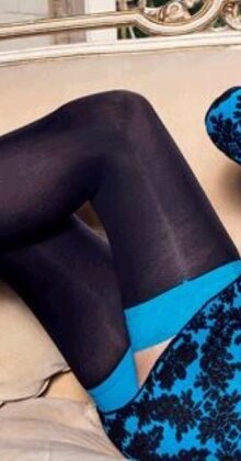 Coloured Top Opaque Stay Ups