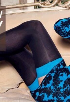 Coloured Top Opaque Stay Ups