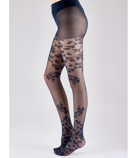 Pretty Polly Autumn Fall Floral Mesh Panty