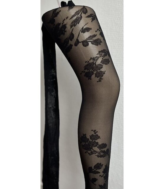 Pretty Polly Autumn Fall Floral Mesh Panty