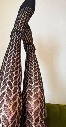 Leaf Pattern netpanty met bladerdessin
