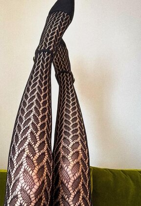 Leaf Pattern netpanty met bladerdessin