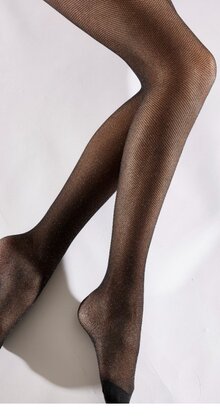 Sparkle glitterpanty in zwart en zilver