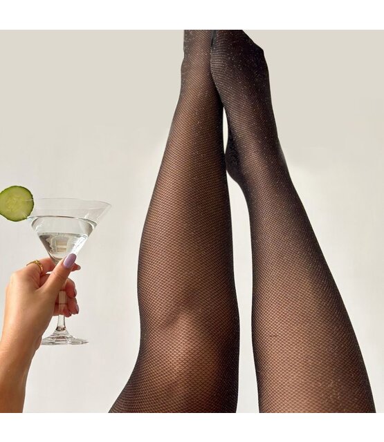 Pretty Polly Sparkle Panty - Zwart/Zilver