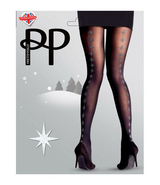 Christmas Sparkly Star Back Seam Panty