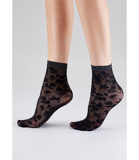 Pretty Polly Floral Lace enkelsokje