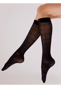 Pretty Polly Tartan Pattern kniekousje Pretty Polly Tartan Pattern kniekousje