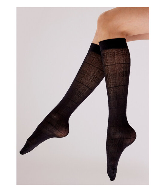 Pretty Polly Tartan Pattern kniekousje Pretty Polly Tartan Pattern kniekousje
