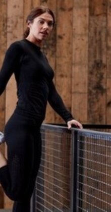 Active-Wear naadloos shirt met lange mouwen
