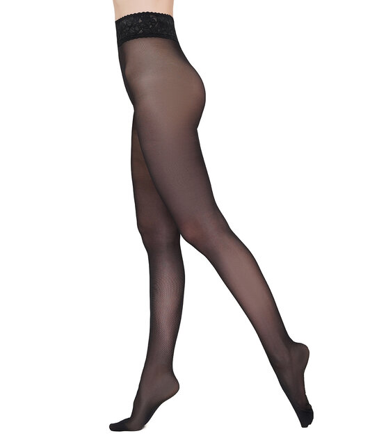 Giulia Impresso 40 denier Gladde opaque panty met kanten boord