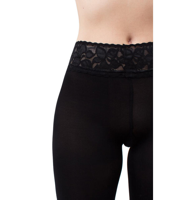 Giulia Impresso 100 denier Gladde opaque panty met kanten boord Giulia Impresso 100 denier Gladde opaque panty met kanten boord