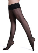 Giulia Omnia 20 Calza zwarte naad Stay-Ups