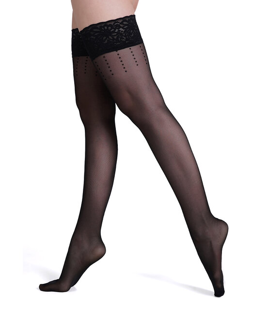 Giulia Omnia 20 Calza zwarte naad Stay-Ups